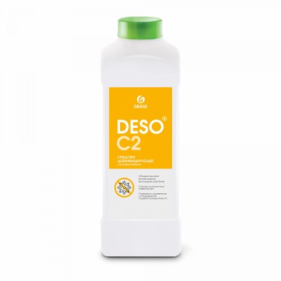 Дезинфицирующее средство с моющим эффектом на основе ЧАС Grass DESO C2 клининг (1 л)