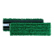 Моп TTS Microriccio с цветовыми ярлыками на липучках, микрофибра, зелёный, 40х10,5 см