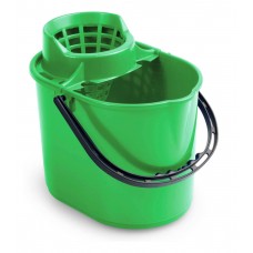 Ведро пластиковое с отжимом 12 литров зелёное
